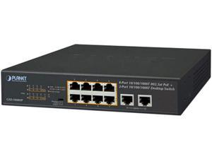 PLANET GS-5220-8UP2T2X L3 8-Port 10/100/1000T 802.3bt PoE + 2-Port