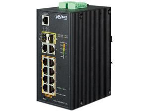 PLANET IGS52258P2T2S L2 Industrial 8Port 101001000T 8023at PoE  2Port 101001000T 2Port 1001000X SFP Managed Ethernet Switch