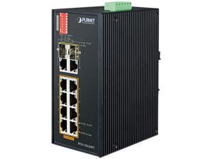 PLANET IFGS1022HPT Unmanaged Industrial 8Port 10100TX 8023at PoE  2Port Gigabit TPSFP Combo Ethernet Switch