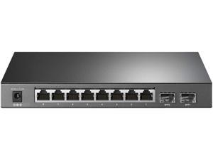 TP-Link TL-SG2210P, Jetstream 8 Port Gigabit Smart Managed PoE Switch, 8 PoE+ Ports @61W, 2 SFP Slots, Omada SDN Integrated, PoE Recovery, IPv6, Static Routing, Limited Lifetime Protection