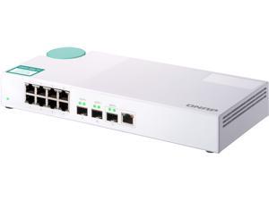 Qnap QSW-308-1C-US Cost-effective Entry-level 10 GbE Switch with 5-Speed 10GBASE-T / NBASE-T and Gigabit Ethernet