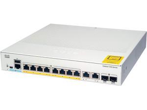 Cisco Catalyst 1000-8FP-E-2G-L Network Switch, 8 Gigabit Ethernet PoE+ Ports, 120W PoE Budget, 2 1G SFP/RJ-45 Combo Ports, Fanless Operation, Enhanced Limited (C1000-8FP-E-2G-L)