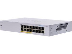 Cisco Business CBS110-16PP-D Unmanaged Switch | 16 Port GE | Partial PoE | Limited Lifetime Protection (CBS110-16PP-D)