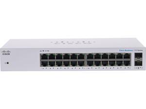 Cisco Business CBS110-24T Unmanaged Switch, 24 Port GE, 2 x 1G SFP Shared, Limited Lifetime Protection (CBS110-24T-NA)