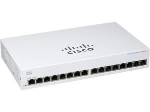 Cisco Business CBS110-16T Unmanaged Switch, 16 Port GE, Limited Lifetime Protection (CBS110-16T-NA)