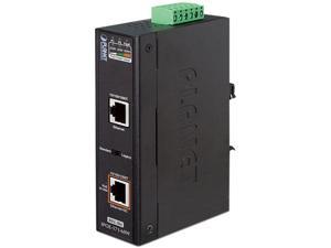 PLANET IPOE-171-60W Industrial Single-Port 10/100/1000 Mbps 802.3bt PoE Injector (60 Watts, -40~75 degrees C, 48~56V DC)
