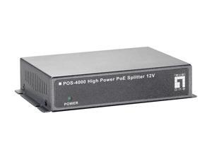 LevelOne POS-4000 12V DC High Power PoE Splitter LevelOne POS-4000 12V DC High Power PoE Splitter