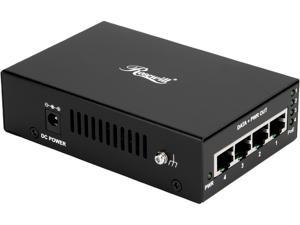 Rosewill RNWA-PoE-4065 4-Port Gigabit PoE+ 802.3at/af Power over Ethernet End-Span Injector Hub