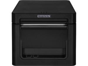 Citizen CT-S601II 3" Direct Thermal Desktop Receipt Printer, 203 dpi, USB, Serial, Ethernet, Front Exit, Black - CT-E651ETUBK