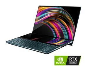 ASUS ZenBook Pro Duo UX581 15.6" 4K UHD NanoEdge Bezel Touch, Intel Core i9-9980HK, 32GB RAM, 1TB PCIe SSD, GeForce RTX 2060, Innovative ScreenPad Plus, Windows 10 Pro - UX581GV-XB94T, Celestial Blue ASUS ZenBook Pro Duo UX581 15.6" 4K UHD NanoEdge Bezel Touch, Intel Core i9-9980HK, 32GB RAM, 1TB PCIe SSD, GeForce RTX 2060, Innovative ScreenPad Plus, Windows 10 Pro - UX581GV-XB94T, Celestial Blue