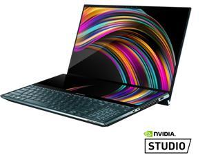 ASUS ZenBook Pro Duo UX581 15.6" 4K UHD NanoEdge Bezel Touch, Intel Core i9-9980HK, 32GB RAM, 1TB PCIe SSD, GeForce RTX 2060, Innovative ScreenPad Plus, Windows 10 Pro - UX581GV-XB94T, Celestial Blue ASUS ZenBook Pro Duo UX581 15.6" 4K UHD NanoEdge Bezel Touch, Intel Core i9-9980HK, 32GB RAM, 1TB PCIe SSD, GeForce RTX 2060, Innovative ScreenPad Plus, Windows 10 Pro - UX581GV-XB94T, Celestial Blue