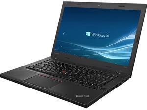 Lenovo Grade A Laptop ThinkPad T460 Intel Core i5 6th Gen 6300U (2.40GHz) 16GB Memory 256 GB SSD Intel HD Graphics 520 14.0" Windows 10 Pro 64-bit