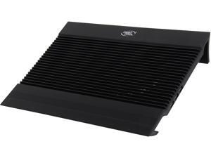 DEEPCOOL N8 BLACK Laptop Cooling Pad 17" Pure Aluminium Extrution Panel Dual 140mm Fans 4 USB Ports, 9/10 Scores