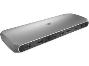 Corsair TBT100 Thunderbolt™ 3 Dock – 85W charging, Dual 4k 60Hz Support, 2x HDMI, 40Gb/s ,USB-C Gen 2 (15W) x2, USB-A 3.1 (7.5W) x2, Gigabit Ethernet – For Mac and PC laptops