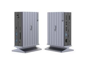 Rosewill 14-in-1 Thunderbolt 4 Docking Station with Switch Button, 8K Display, Triple Display, 135 Power Adapter & 40Gbps Transfer - RHUB-TB4