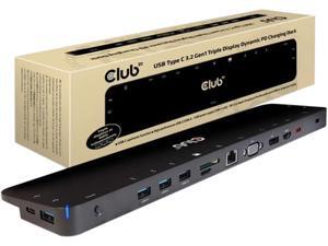 Club3D Black CSV-1564 USB Type-C 3.2 Gen1 Triple Display Dynamic PD Charging Dock Club3D Black CSV-1564 USB Type-C 3.2 Gen1 Triple Display Dynamic PD Charging Dock