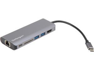 StarTechcom USB C Multiport Adapter  USBC Travel Dock to 4K HDMI 3 x USB 30 Hub SDSDHC GbE 60W PD 30 PassThrough  USB TypeCThunderbolt 3  Upgraded Version of DKT30CSDHPD DKT30CSDHPD3