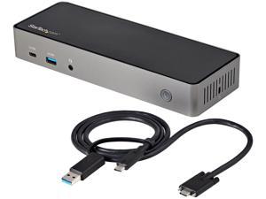 USB-C & USB-A Dock - Hybrid Universal Triple Monitor Laptop Docking Station w/ DisplayPort & HDMI 4K 60Hz - 85W Power Delivery, 6x USB Hub, GbE, Audio - USB 3.1 Gen 2 10Gbps (DK31C3HDPD)