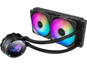 ROG Strix LC II 240 ARGB All-in-one Liquid CPU Cooler with Aura Sync, Intel LGA 1150/1151/1155/1156/1200/2066 and AMD AM4/TR4 Support and Dual ROG 120 mm Addressable RGB Radiator Fans