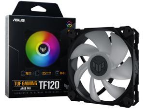 ASUS TUF Gaming TF120 ARGB Chassis Fan 3-Pin Customizable LEDs Blade, Advanced Fluid Dynamic Bearing, 120mm PWM Control, Anti-vibration Pads, Double-layer LED Array for Computer Case & Liquid Radiator