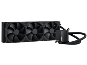 ASUS ProArt LC 420 all-in-one CPU liquid cooler with illuminated system status meter and three Noctua NF-A14 industrialPPC-2000 PWM 140mm radiator fans - Supports Intel LGA 1851/1700 and AMD AM5/AM4