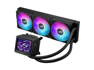 ASUS ROG RYUYJIN III 360 ARGB EXTREME all-in-one AIO CPU liquid cooler, AMD Ryzen 9000 & Intel® Core™ Ultra Ready, Asetek Gen8 V2 pump; high airflow & static pressure magnetic fans; customizable 3.5"