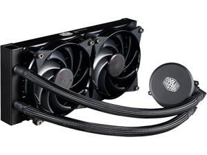 Cooler Master MasterLiquid 240 AIO CPU Liquid Cooler, White Led Pump, Robust Sleeved FEP Tubing, Dual 120mm Air Balance MF, Dual Chamber Technology Cooler Master MasterLiquid 240 AIO CPU Liquid Cooler, White Led Pump, Robust Sleeved FEP Tubing, Dual 120mm Air Balance MF, Dual Chamber Technology