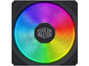 Cooler Master MasterFan SF120R ARGB 120mm Square Frame Fan w/ 8 Independently-Controlled Addressable RGB LEDS, Hybrid Blade Design, Cable Management and PWM Control Fan