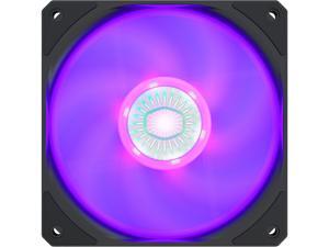 Cooler Master SickleFlow 120 V2 RGB Square Frame Fan with Customizable LEDS, Air Balance Curve Blade Design, Sealed Bearing, PWM Control for Computer Case & Liquid Radiator