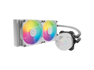 Cooler Master MasterLiquid 240L Core White 240mm Close-Loop AIO Liquid Cooler, ARGB Sync, Gen S Coldplate Pump, 120mm PWM, CryoFuze 14W/mK, AMD AM5/AM4, Intel LGA 1851/1700/1200 (MLW-D24M-A18PZ-RW)