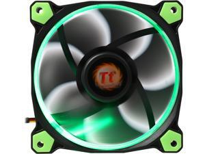 Thermaltake Riing 12 Series High Static Pressure 120mm Circular Green LED Ring Case/Radiator Fan CL-F038-PL12GR-A Thermaltake Riing 12 Series High Static Pressure 120mm Circular Green LED Ring Case/Radiator Fan CL-F038-PL12GR-A
