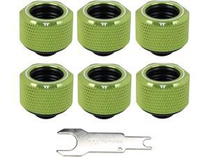 Thermaltake Pacific Green 4 Build-in O-Rings C-Pro G1/4 PETG 16mm OD Compression Fitting 6 Pack CL-W212-CU00GR-B