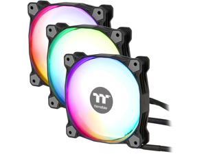 Thermaltake Pure Plus 12 RGB TT Premium Edition 120mm Software Enabled Circular 9 Controllable LEDs PWM Case/Radiator Fan - Triple Pack - CL-F063-PL12SW-A