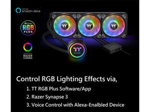 Thermaltake Floe DX 360 Triple Riing Duo 16.8 Million Colors RGB 54 LED LGA2066 AM4 Ready Intel/AMD Liquid Cooling All-in-One CPU Cooler, CL-W256-PL12SW-B Thermaltake Floe DX 360 Triple Riing Duo 16.8 Million Colors RGB 54 LED LGA2066 AM4 Ready Intel/AMD Liquid Cooling All-in-One CPU Cooler, CL-W256-PL12SW-B