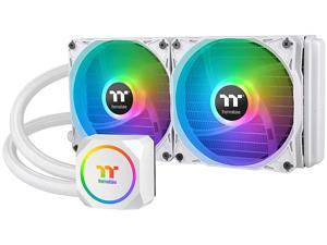 Thermaltake TH240 ARGB Motherboard Sync Snow Edition Intel LGA1700 Ready/AMD All-in-One Liquid Cooling System 240mm High Efficiency Radiator CPU Cooler CL-W301-PL12SW-B