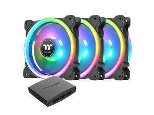 Thermaltake SWAFAN 12 RGB Radiator Fan TT Premium Edition 3 Pack, Swappable Fan Blade Design, Customizable air flow direction, 2000 RPM., CL-F137-PL12SW-A