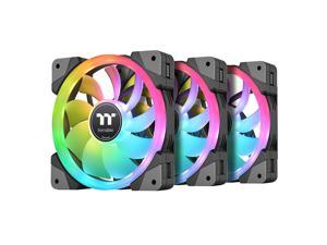 Thermaltake SWAFAN EX 12 RGB PC Cooling Fan, 500 ~ 2000 RPM, Magnetic Connection, Reversable Blades, controller included, CL-F143-PL12SW-A