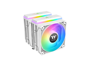 Thermaltake ASTRIA 600 ARGB CPU Cooler; 6 Copper Heat Pipes; 2x120mm PWM Fans; 500~1800RPM; Dual Tower; Intel/AMD; 265W TDP; White; CL-P139-CA12SW-A