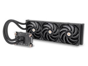 Thermaltake AW420 Liquid Cooler; Intel LGA 4677 - AMD sTR5/SP6; 420mm Raditator; 3x140mm 500~2000rpm PWM Toughfan Pro; Nickel-Plated Copper Block; Black; CL-W445-PL14BL-A