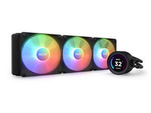 NZXT Kraken Elite RGB 360mm - RL-KR36E-B1 – RGB AIO CPU Liquid Cooler – Customizable LCD Display - 3 x F120RGB Core Fans Radiator Fans Black LGA 1851,1700 / AM5 Compatible