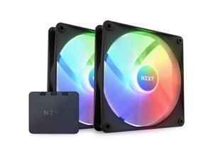 NZXT F140 RGB Core Fan - RF-C14DF-B1 - 140mm Hub-Mounted RGB Fan - Sublime RGB Lighting - PWM Control - Double, 140mm Case Fan - Black