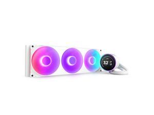 NZXT KRAKEN ELITE RGB 420MM WHITE AIO LIQUID COOLER WITH IPS LCD & RGB CORE SINGLE-FRAME FAN