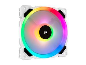Corsair LL Series CO-9050091-WW LL120 RGB, 120mm Dual Light Loop RGB LED PWM Fan, Single Pack, White. Corsair LL Series CO-9050091-WW LL120 RGB, 120mm Dual Light Loop RGB LED PWM Fan, Single Pack, White.