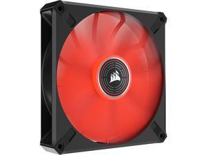 CORSAIR ML140 LED ELITE Red Premium 140mm PWM Magnetic Levitation Fan - Black