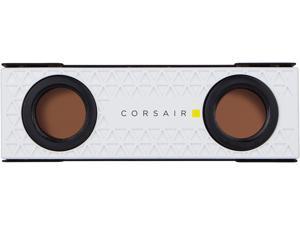 CORSAIR Hydro X Series XM2 M.2 SSD Water Block - Add Your M.2 SSD to a Custom PC Cooling Loop - Copper Cold Plate - White - Easy Installation on standard 2280 M.2 SSD