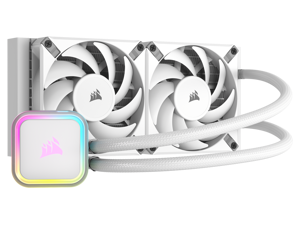 CORSAIR H100i RGB ELITE Liquid CPU Cooler - White - 16 Dynamic RGB LEDs - AF120 ELITE PWM Fans - Intel LGA 1851, 1700, 1200, 2066, AMD®  AM5 & AM4 Sockets