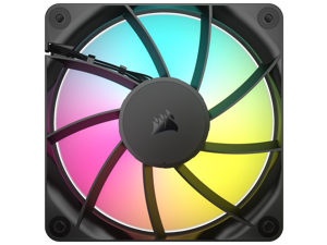 CORSAIR RS120 ARGB PWM 120mm Fan - Simplified Control - Daisy-Chain 4-Pin PWM and +5V ARGB Connections - Concentrated AirGuide Cooling - Magnetic Dome Bearing