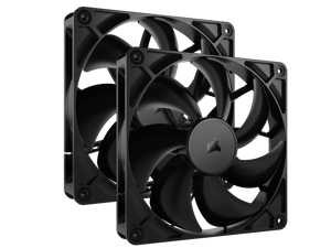 CORSAIR RS140 PWM 140mm Fans Dual Pack - Simplified Control - Daisy-Chain 4-Pin PWM Connection - Concentrated AirGuide Cooling - Magnetic Dome Bearing