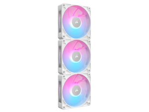CORSAIR iCUE LINK RX120 MAX RGB 120mm PWM Thick Fans - Starter Kit – White – High Static  Pressure Fan – Up to 2,000 RPM – 30mm Thickness – iCUE LINK System Hub Included