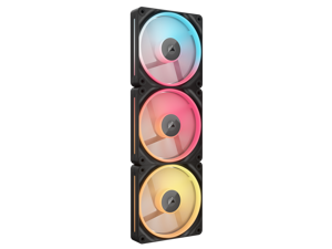 CORSAIR iCUE LINK LX120-R RGB 120mm PWM Reverse Fans Starter Kit – Reverse Fan Blade -  Dual Light Loops - Easy iCUE LINK Connectivity - Magnetic Dome Bearing